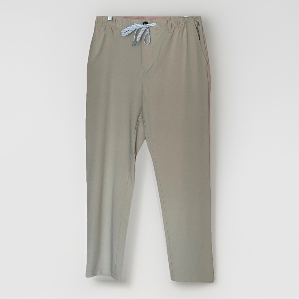 CHUBBIES Everywear Performance Pants Large Tan Preppy Golf Beach Casual Active‎